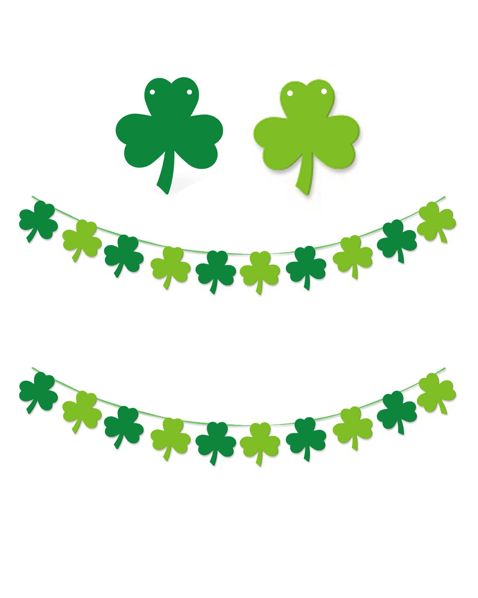 Irish Flag Bunting 30pcs - 10m St. Patrick's Day Decor, Double Sided Ireland Banner - View #2