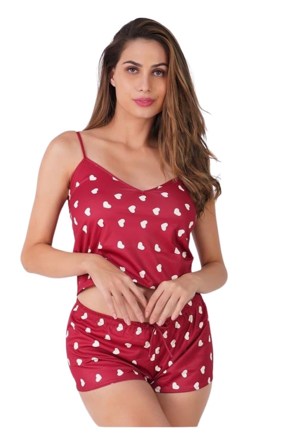 Women's Casual Sleepwear|Cami Top & Shorts |Lingerie Sleepwear|Nightsuit for Womens|Camisole Nightwear|Babydoll-image-12