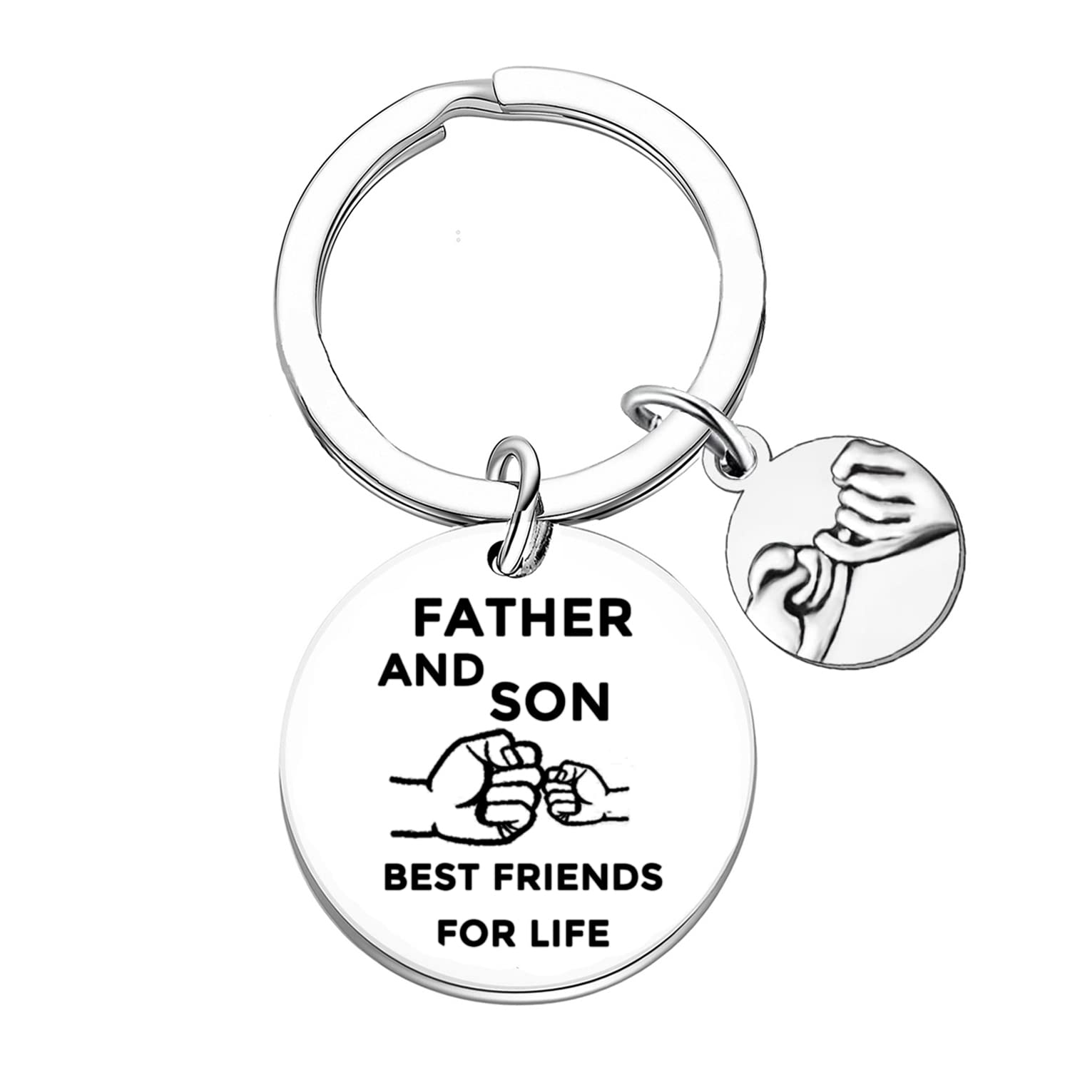 Nimteve Dad Gift: Father Son & Daughter Keyring - Perfect For Father's Day, Valentine's, Christmas & Birthday