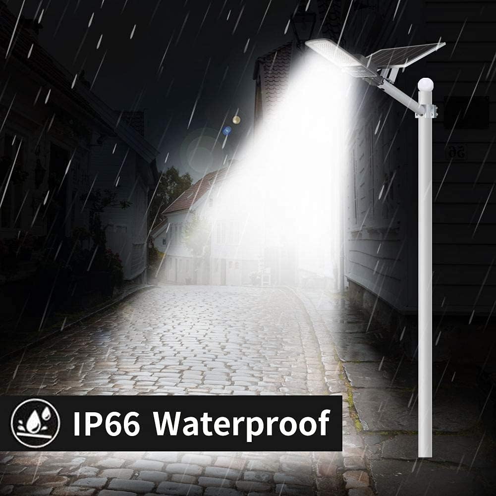 🔥 Hоt Dеаlѕ 200W Solar Street Lights Outdoor Lamp, 6500K Dusk to Dawn Security Led Flood Light ,with Remote Control,for Yard, Garden, Street, Basketball Court