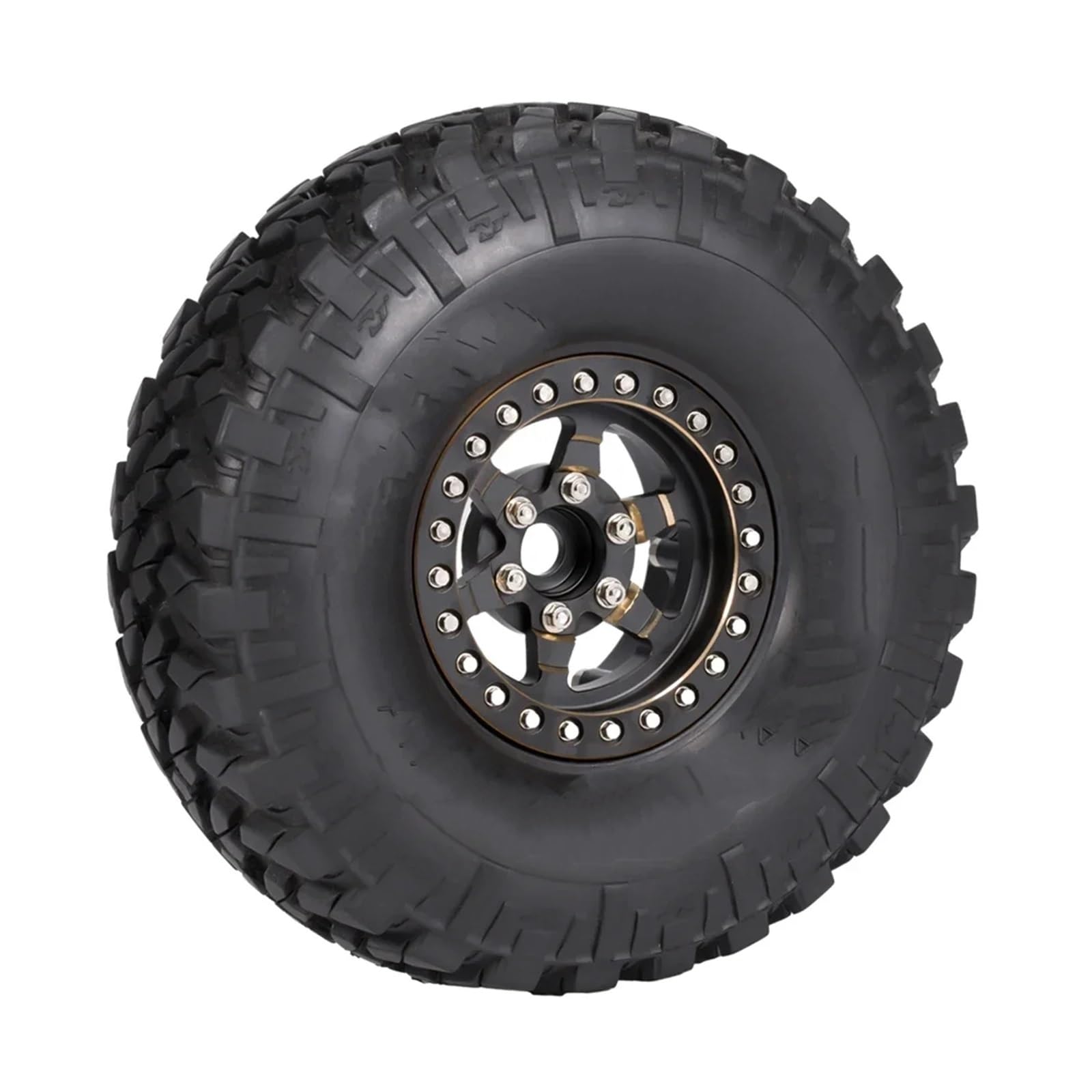 Per TRX4 Per Capra Per SCX10 D90 VS4-10 Gen8 CC01 1/10 1/8 RC Parti Automobili Ottone Pesante 1.9 ''Ruote Cerchio Per Scala Beadlock Hardware Ricambi Modellini RC