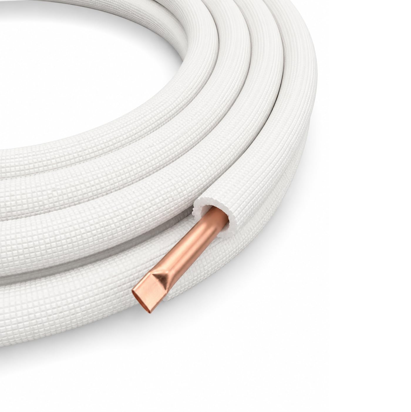 Kältemittelleitung 1/4" + 3/8" 25 m Kupferrohr Kupferleitung | 6 mm Isolierung | Klimaanlage Rohr für Kältemittel R32 | Kühlrohr Frigoline Plus | 2 Rollen
