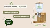 Vista 10 de Future & Friendly Finds Dispensador de cereales de bambú de 2 litros, elegante y duradero, recipiente de almacenamiento hermético para despensa