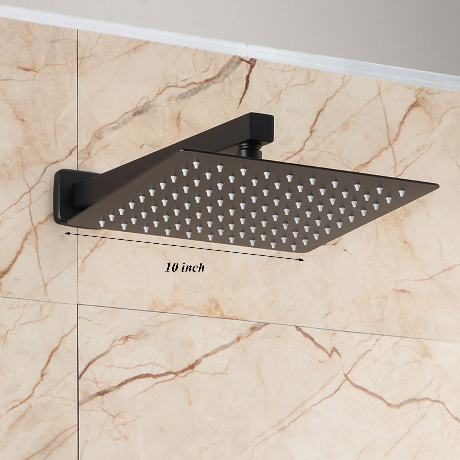 Grande soffione doccia a pioggia da 25,4 cm con doccetta combinata a parete, set ideale per il bagno di ricambio