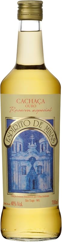 Cachaça Espírito de Minas Ouro Reserva Especial Artistas Brasileiros Artesanal 700ml