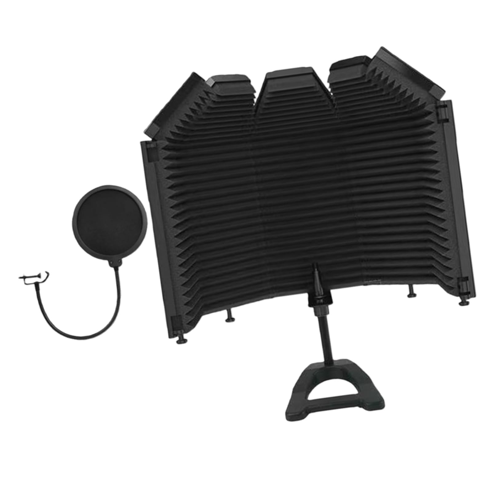 Cubierta plegable para micrófonos con aislamiento de micrófono profesional, mejora la voz clara, perfecta para músicos, radiodifusores, insonorización, protección de micrófonos