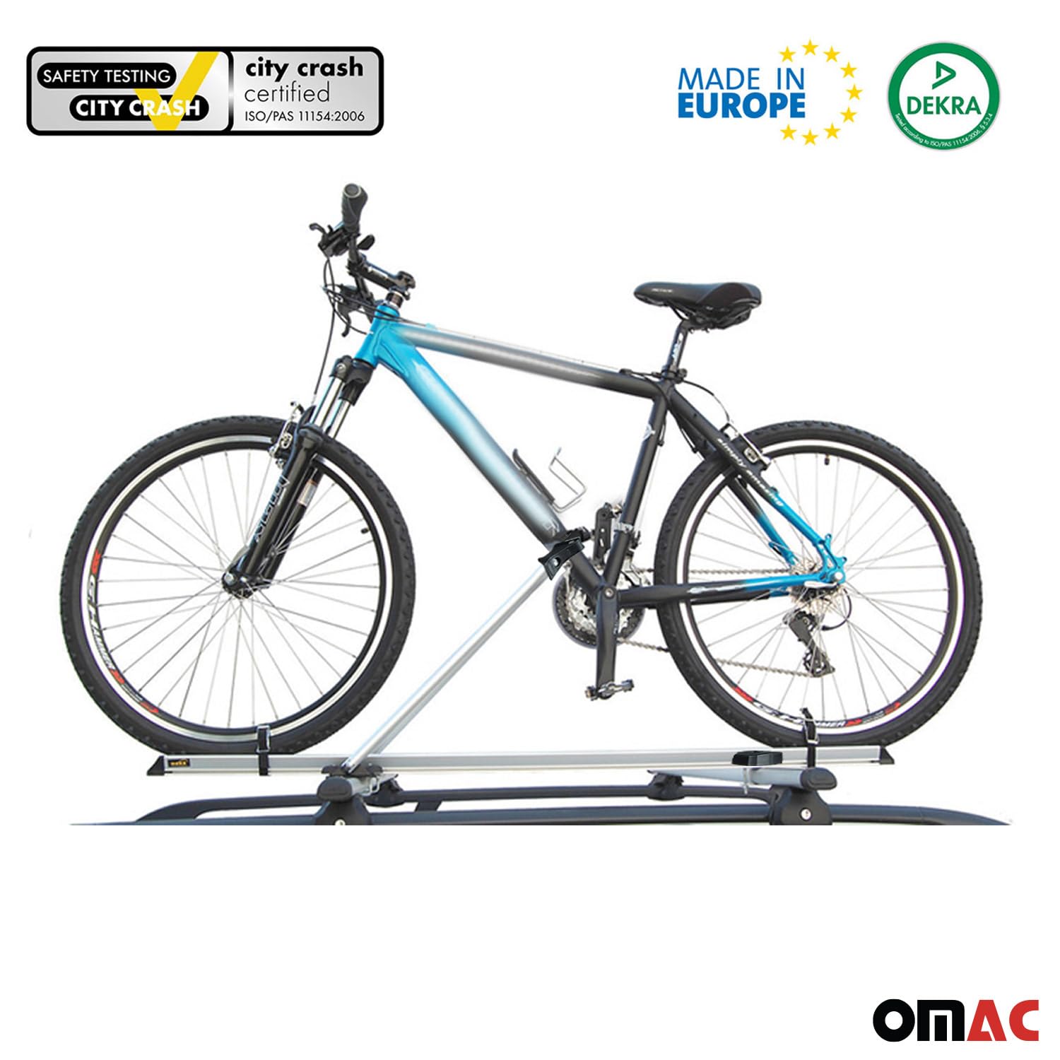 Bagażnik Rowerowy Dachfahrradträger bis 17kg Aluminium Srebrny Uchwyt Rowerowy 2tlg