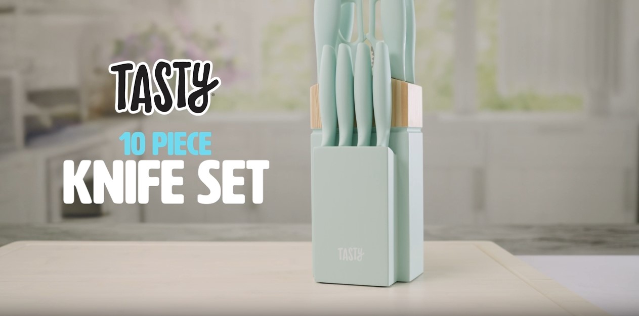 Amazon.com: Tasty Kitchen Knife Set with Block, Cutlery Set
