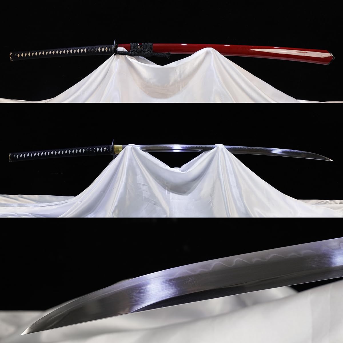 49" Japanese Naginata Nagamaki O Katana Samurai Sword T10 Steel Choji Hamon Blade Sharp. Nakago Bears Inscriptions. Comes with Collection Certificate Signed by The Swordsmith #3112