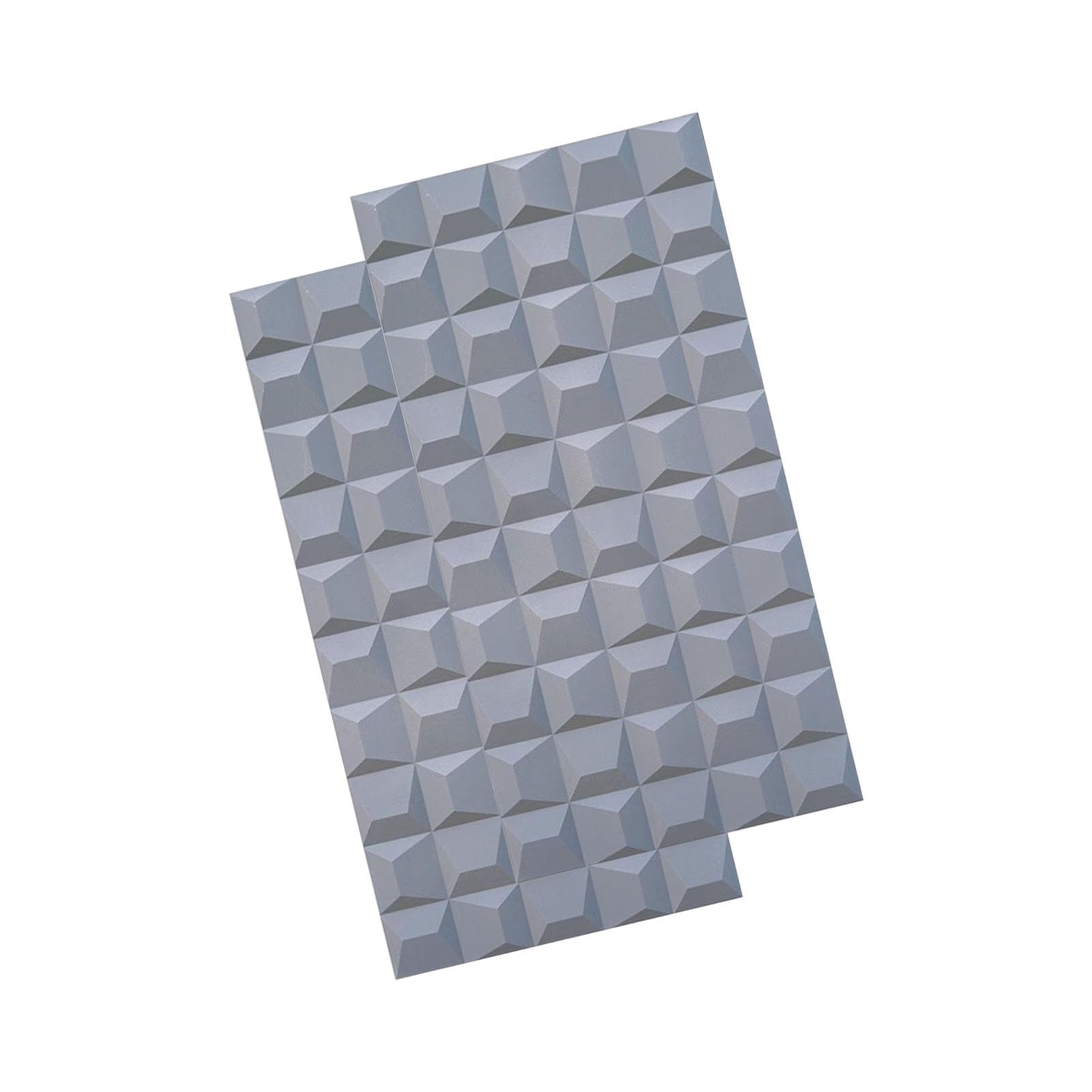 Panneaux muraux 3D imperméables gris texturés pour intérieur - 8