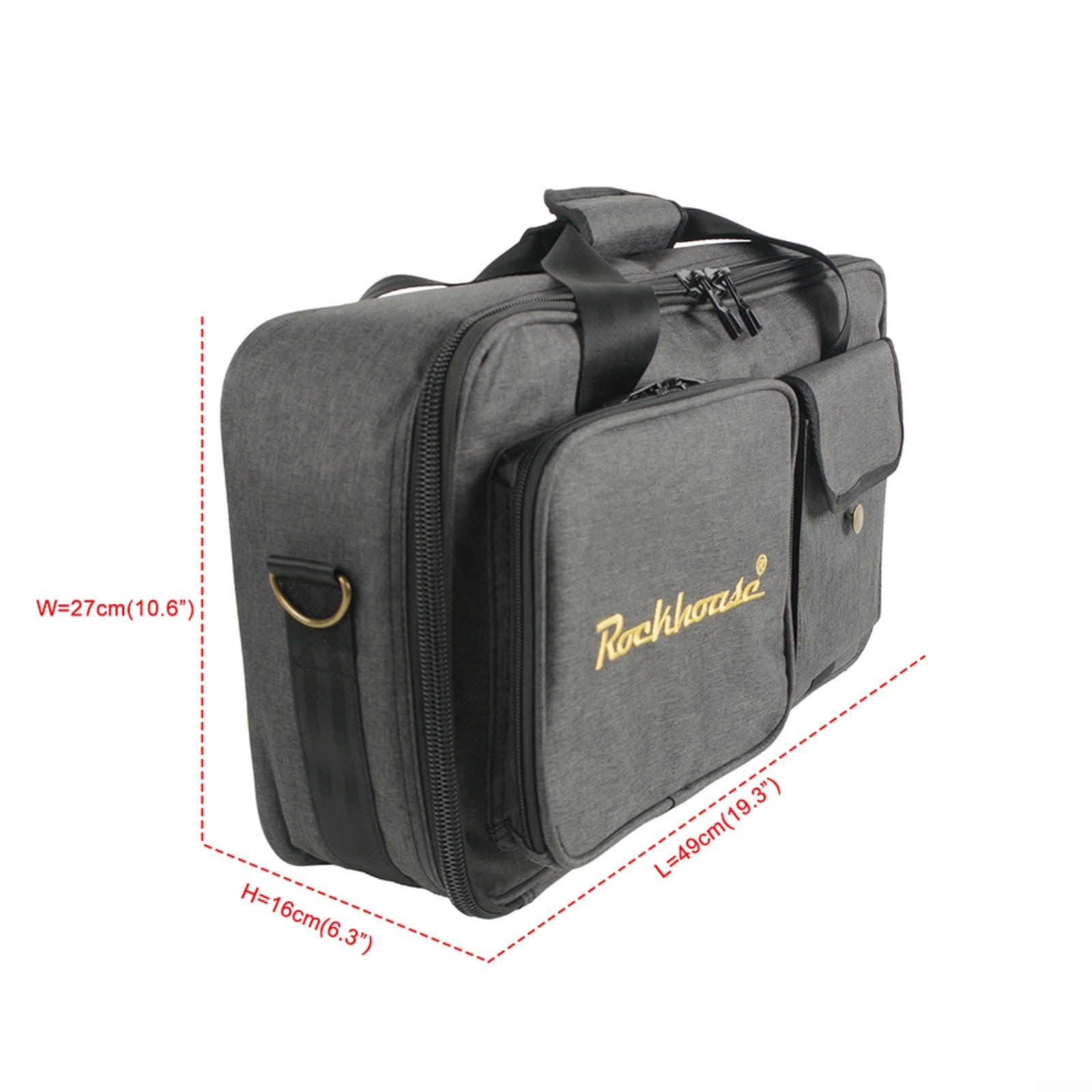 Bolsa portátil para pedalera de efectos de guitarra, para tablas de 36 x 23 x 14 cm, 49 x 27 x 16 cm, 58 x 29 x 16 cm, funda de transporte de tela Oxford resistente con compartimentos con