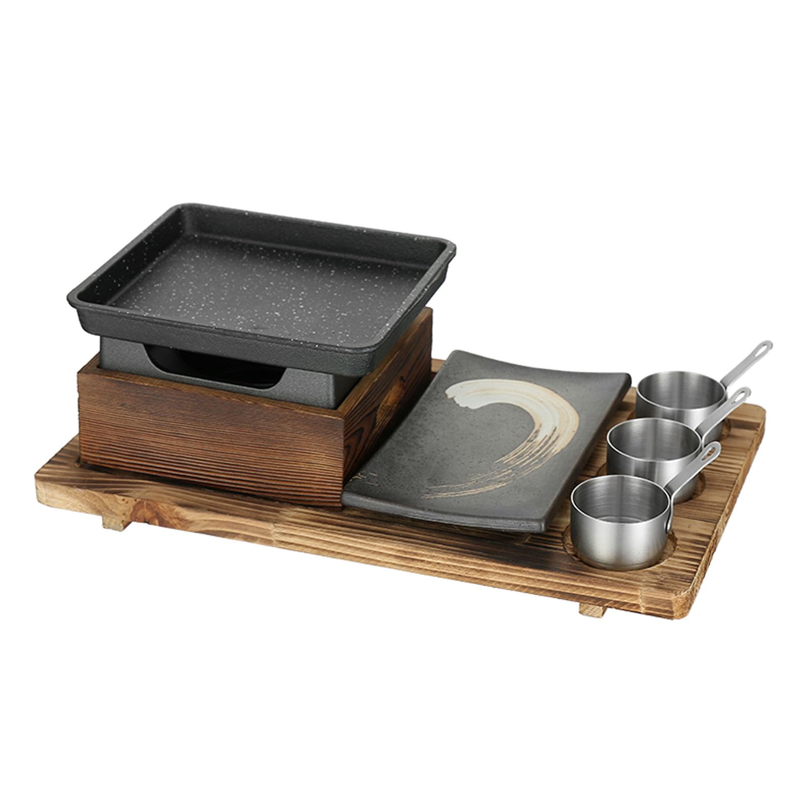 Parrilla portátil coreana japonesa para barbacoa, cocina de mesa, estufa de alcohol para comedor, camping y uso al aire libre, perfecta para reuniones familiares