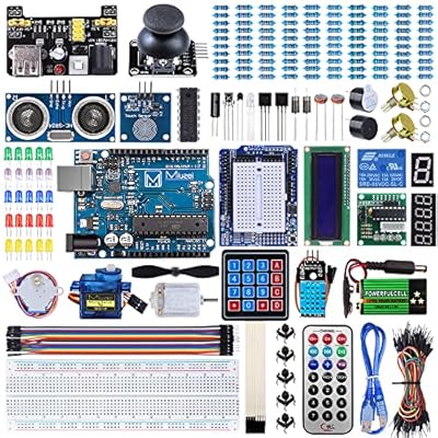 Miuzei Starter SetCompatible con Arduino Kit con Tutoría en Español, Breadboard, Servo, 9V 1A Power Supply, sensors, Leds para R3 Electronica Kit | Ya disponible en tu tienda friki favorita! En mundofriki.es!