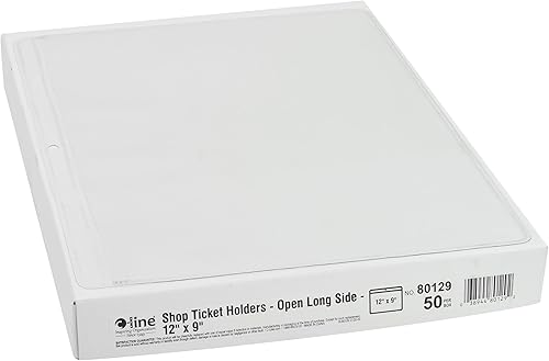 Miniatura 2 de C-Line Vinyl Shop - Soporte para boletos, ambos lados transparentes, lado largo abierto, 12 x 9 pulgadas, 50 por caja (80129)