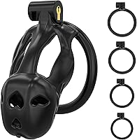 Vista 1 de FYJENNICC Love 1.0 - Jaula de castidad – Dispositivo de castidad masculina de resina ligera con bloqueo invisible, equipo de bondage para hombres