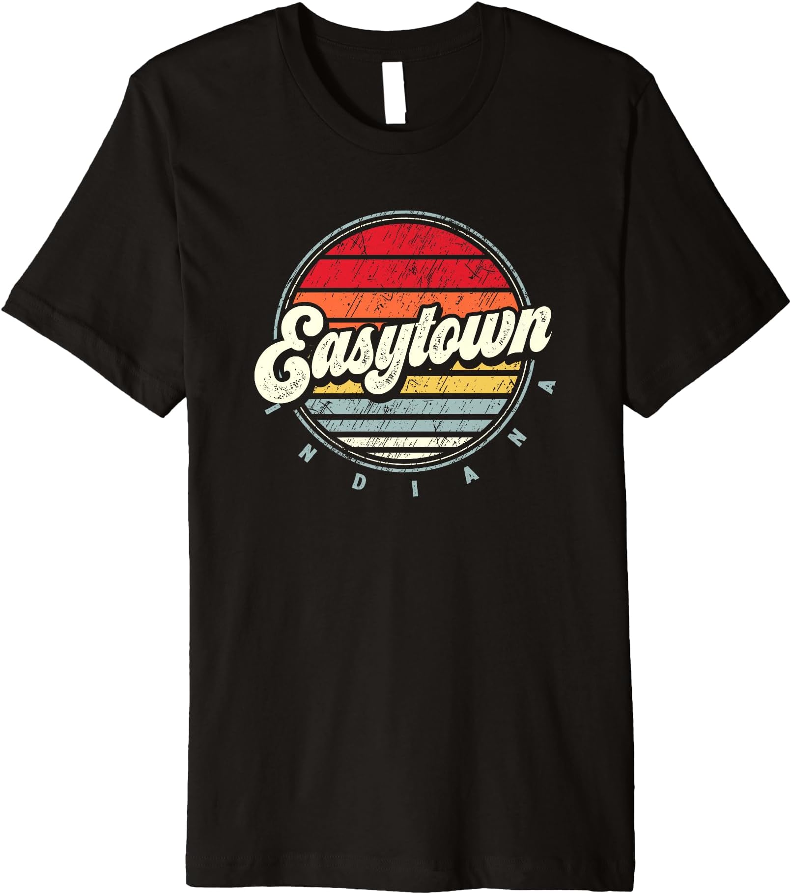 Retro Easytown Home State Cool 70s Style Sunset Premium T-Shirt
