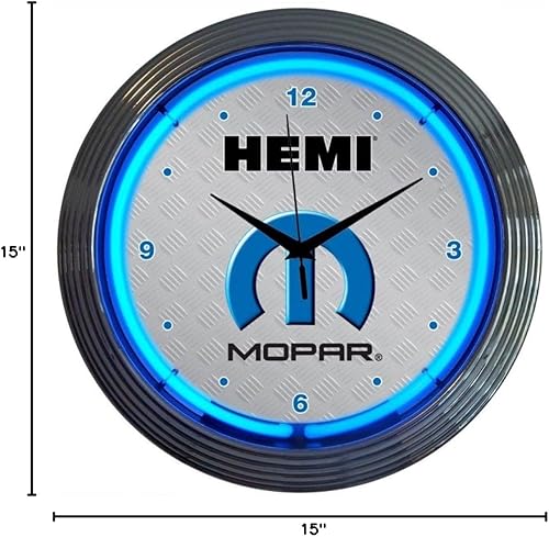 Miniatura 2 de Neonetics Mopar Hemi - Reloj de pared de neón, 15 pulgadas