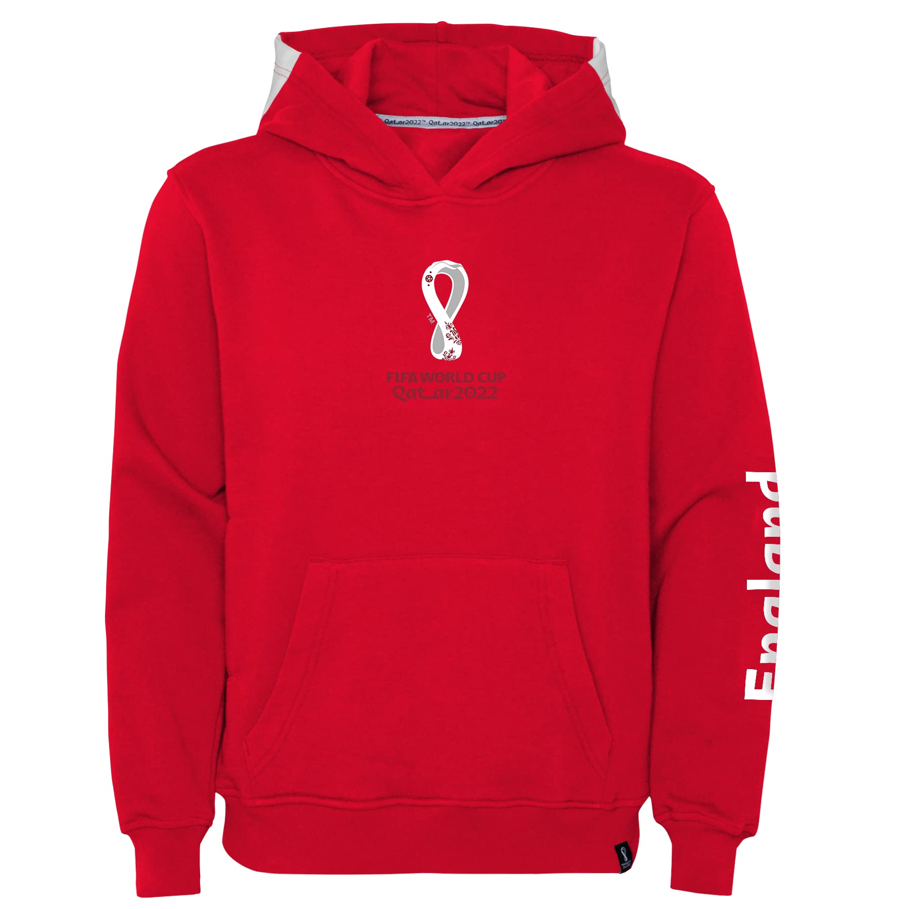 Official FIFA World Cup 2022 Girls Hoodie, Women's, England, Team Colours, Large Red