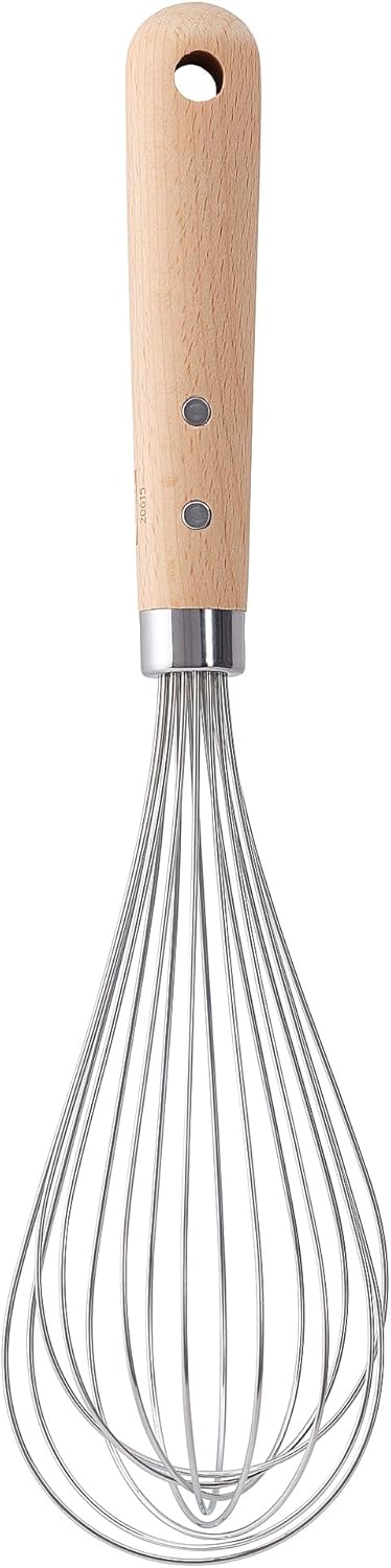 VARDAGEN Balloon whisk, stainless steel/beech, 30 cm