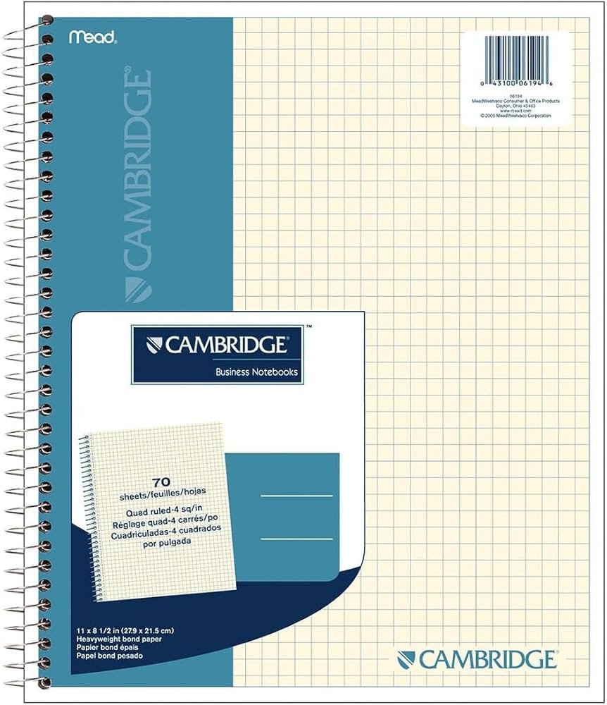 Amazon.com : Cambridge Notebook, Business Notebook, 11