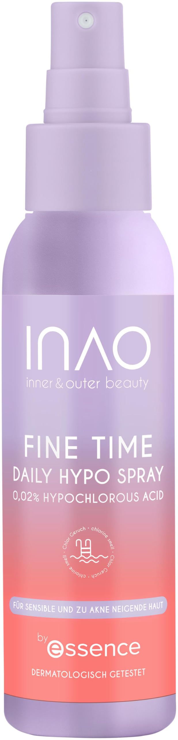 essence INAO inner and outer beauty Fine Time Daily Hypo Spray by essence, Gesichtswasser, erfrischend, natürlich, vegan, ölfrei, ohne Parfüm, ohne Alkohol, 1er Pack (100ml)