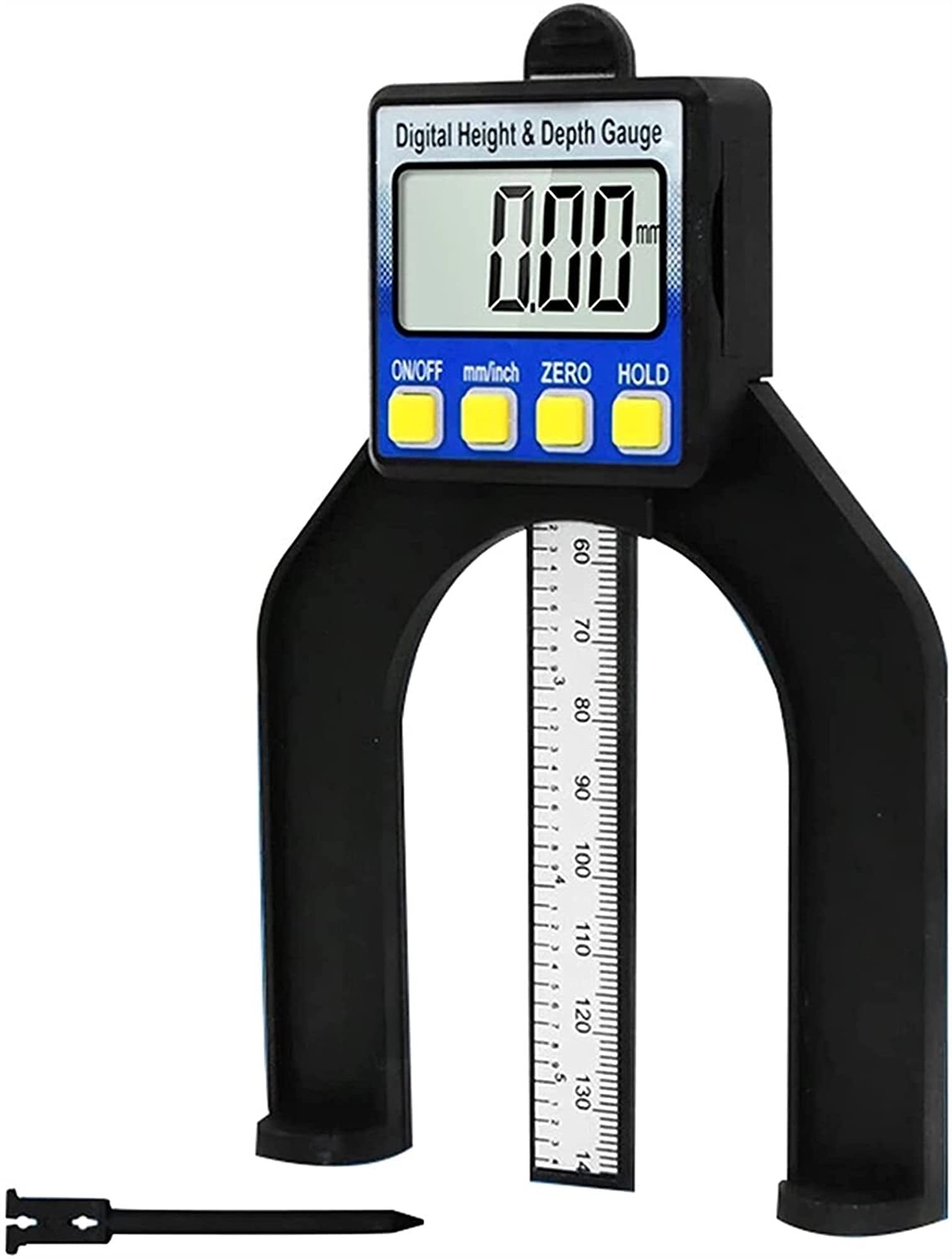 XMING Cyfrowy miernik głębokości, miernik grubości stołowej, mini -mini -wysokość 80 mm z stopami magnetycznymi, poziome pionowe narzędzie pomiarowe (Color : Blu)