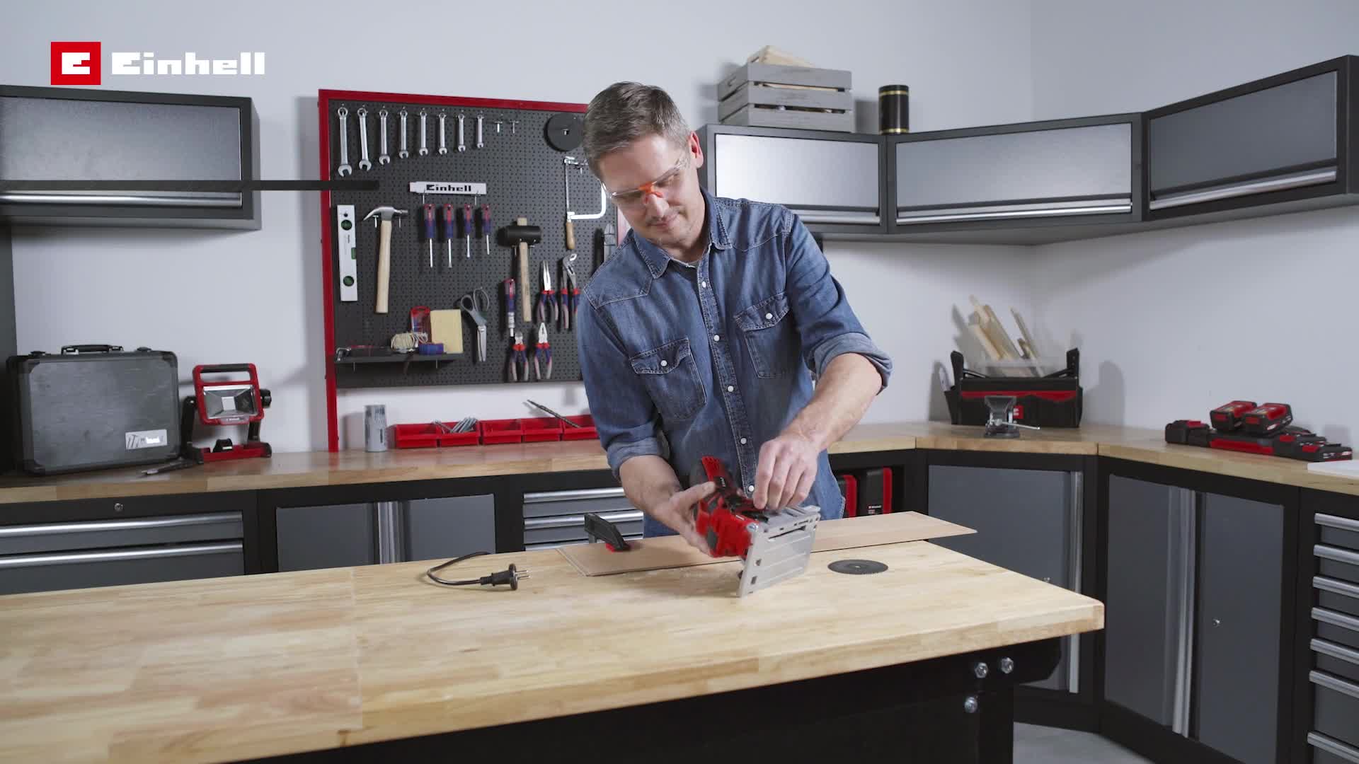 Einhell Mini-Handkreissäge TC-CS 89 (600 Watt, einfache, werkzeuglose Einstellung der Schnitttiefe bis 27 mm… – Bild 8