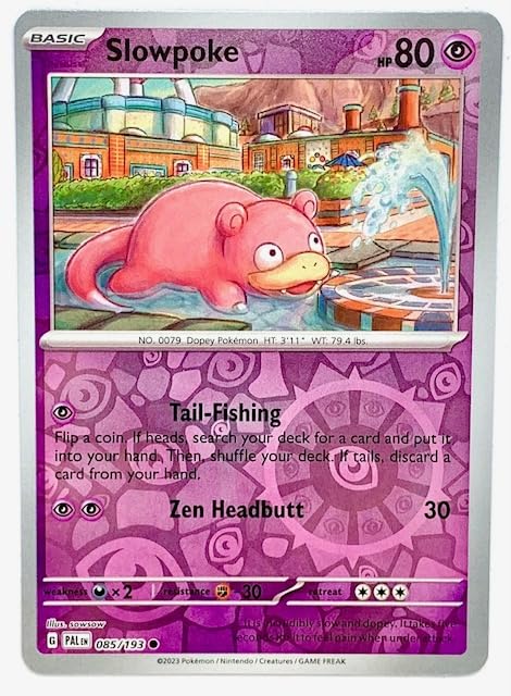 Pokemon - Slowpoke 085/193 - Paldea Evolved - Reverse Holo Pokemon Card - Foil : Buy Online at Best Price in KSA