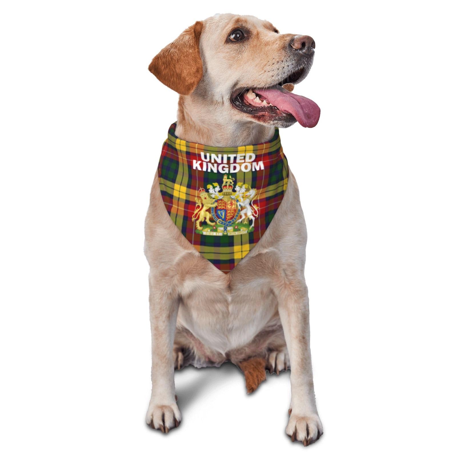United Kingdom Coat of Arms Flag Triangle Dog Bandana Scarf Accessories for Pet Bibs