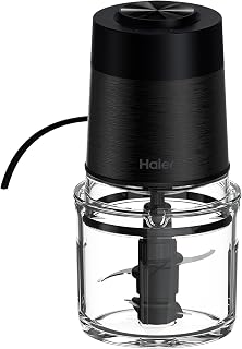 Haier Tritatutto I-Master Series 5, Elettrico 550 W, 2 Velocità, Tritaverdure, Base Antiscivolo, Ciotola in Vetro da 0,5 L, Nero [HCH5B1]