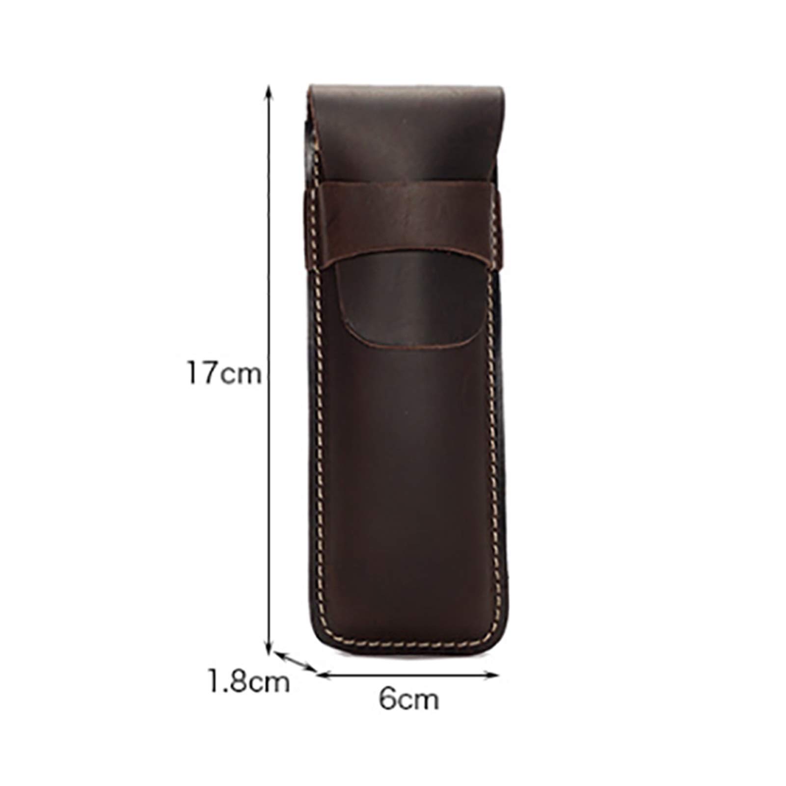 Astucci per matite, articoli per la casa e l'ufficio per la scuola Astuccio per matite in pelle vintage Custodia per matite in morbida pelle Portapenne Custodia protettiva per tasca (marrone scuro,