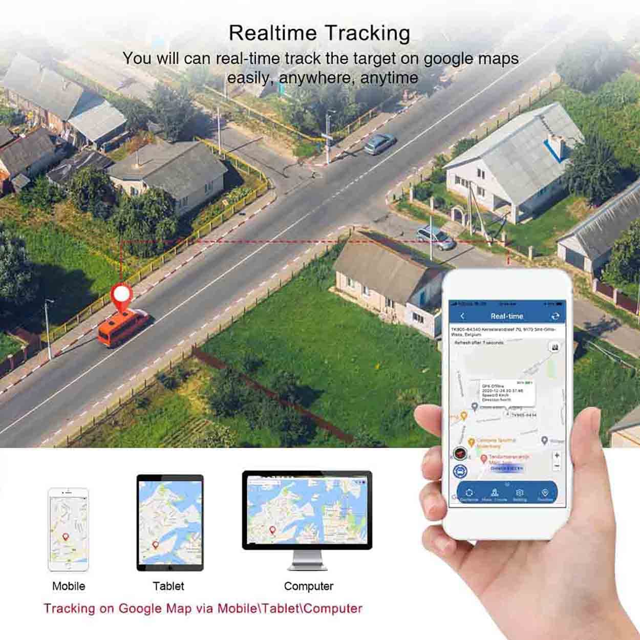 4G Localizzatore GPS per Auto Spia 20000mah, GPS Tracker con Microfono per Veicoli in Standby Ultra Lungo, Forte Dispositivo Antifurto Magnetico Impermeabile, Installazione Gratuita TK918