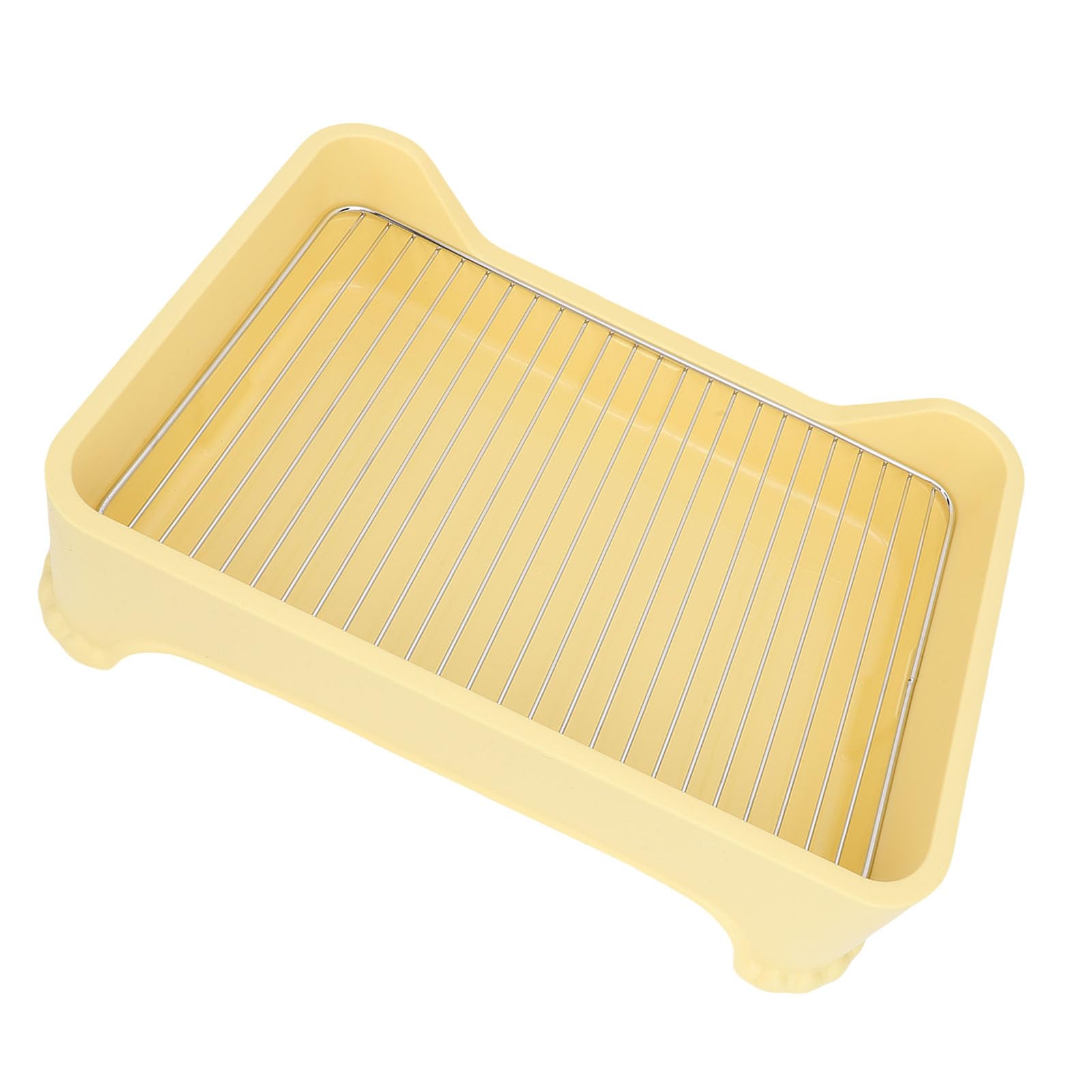 AMONIDA Uchwyt na podkładkę do Siusiu dla Psa o Stabilnej Konstrukcji dla Małych średnich Psów Siatka ze Stali Nierdzewnej 48x33cm (YELLOW)