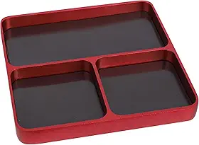 Bandeja magnética para ferramentas, 10 x 10 cm, 3 compartimentos, bandeja organizadora de parafusos e parafusos para armazenar soquetes, peças pequenas, garagem, casa, ao ar livre