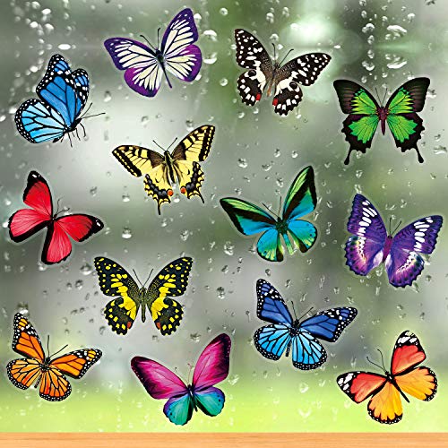 Frienda FRIENDA-BUTTERFLY-01OPQ Large Size Butterfly Window Clings Anti-Collision Window Clings Decals To Prevent Bird Strikes On Window Glass Non Adhesive Vinyl Cling Butterfly Stickers thumb #4