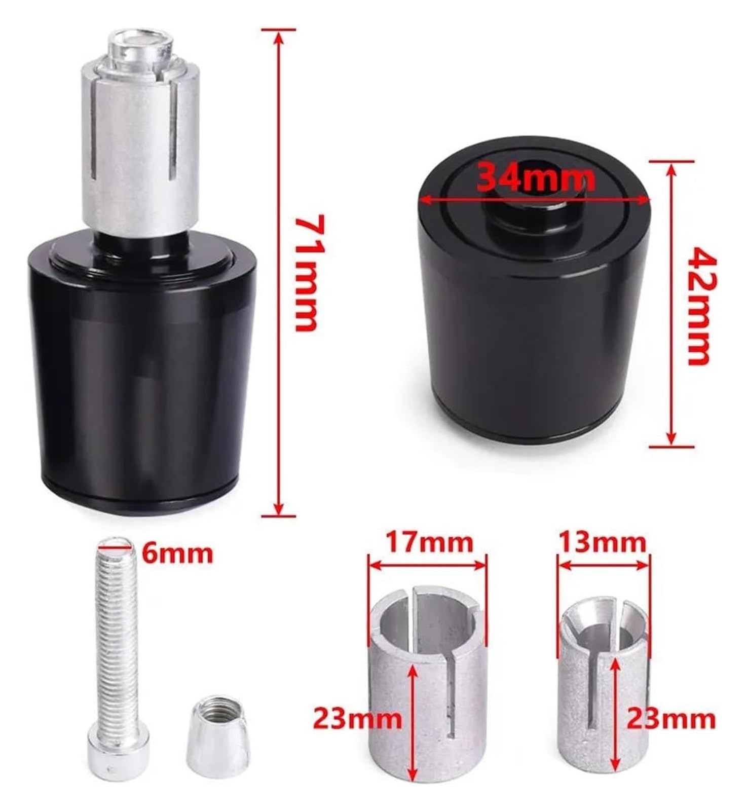 Manubrio Contrappesi Bilancieri Per T&riumph Per Speed ​​Four 600 Per Speed ​​Triple R RS S Per TWIN Per SPEEDMASTER Manubrio CNC Manopole Manubrio Tappi Manubrio Estremità(arancia)