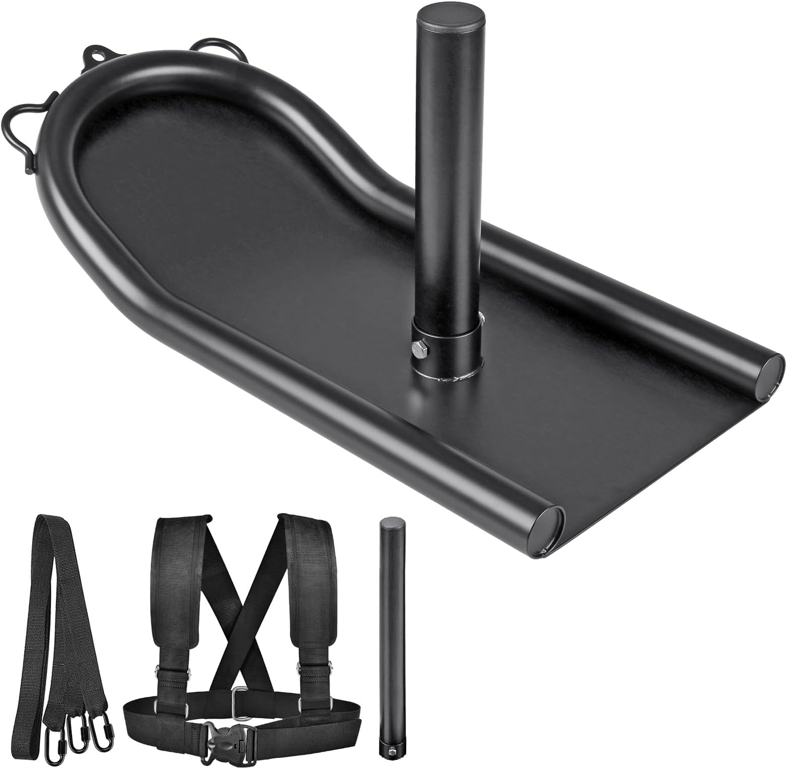 Kipika Weight Sledge for Workout and Fitness Strength Training - For Athletic Exercises, Speed Improvement, Easy Through Obstacles, Suitable for 1" Weight Plate