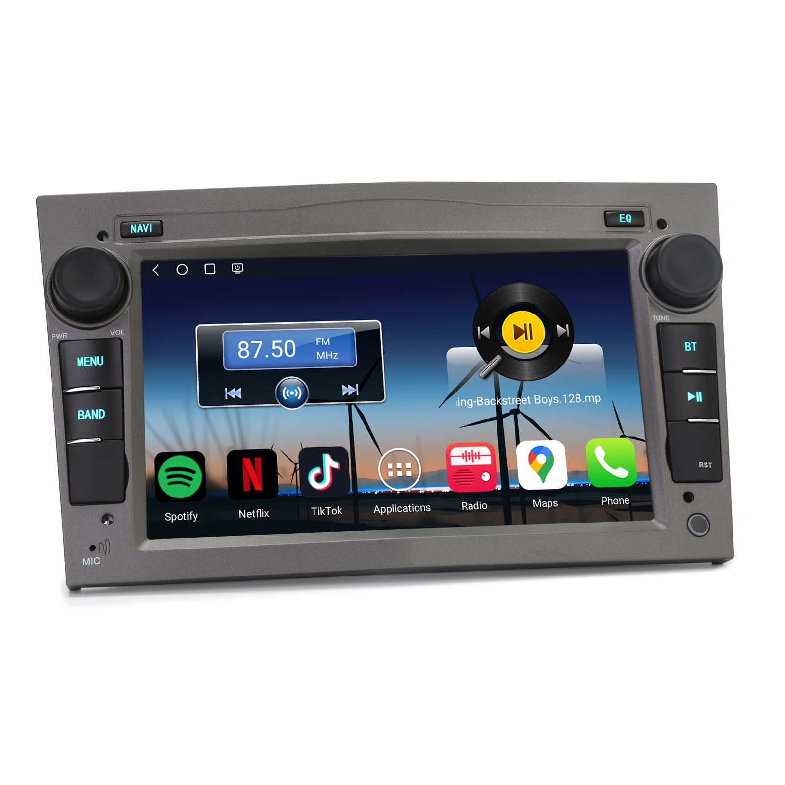 Autoradio Erisin 8" Android 14 Qualcomm 8-Core 8+128GB Per Opel Astra H Antara Corsa D Meriva B Zafira B, Con CarPlay, Android Auto, GPS, DAB+, DSP, CANbus
