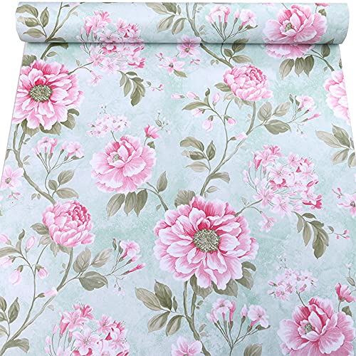 Self Adhesive Vintage Flower Shelf Liner Wall Paper Removable Floral Wallpaper For Cabinets Shelves Dresser Drawer Furniture Wall Sticker Arts And Crafts Decal (17.7X78.7 Inches) #TOP2