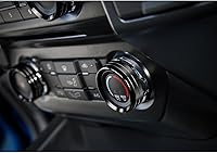 Vista 3 de Keptrim Para interruptores de aire acondicionado F150, perilla de CA VOL, botón de anillo para Ford F150 XLT 2015 2016 2017 2018 2019, aluminio Negro