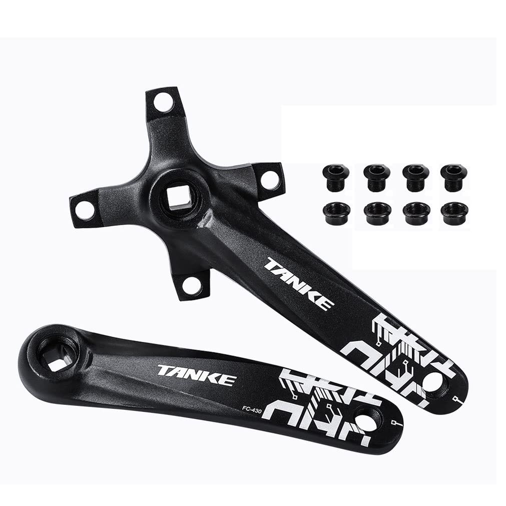 FAXIOAWA Guarnitura conica Quadrata per Mountain Bike 104BCD 170mm Set di pedivelle MTB in Lega di Alluminio Compatibile con Corona Singola