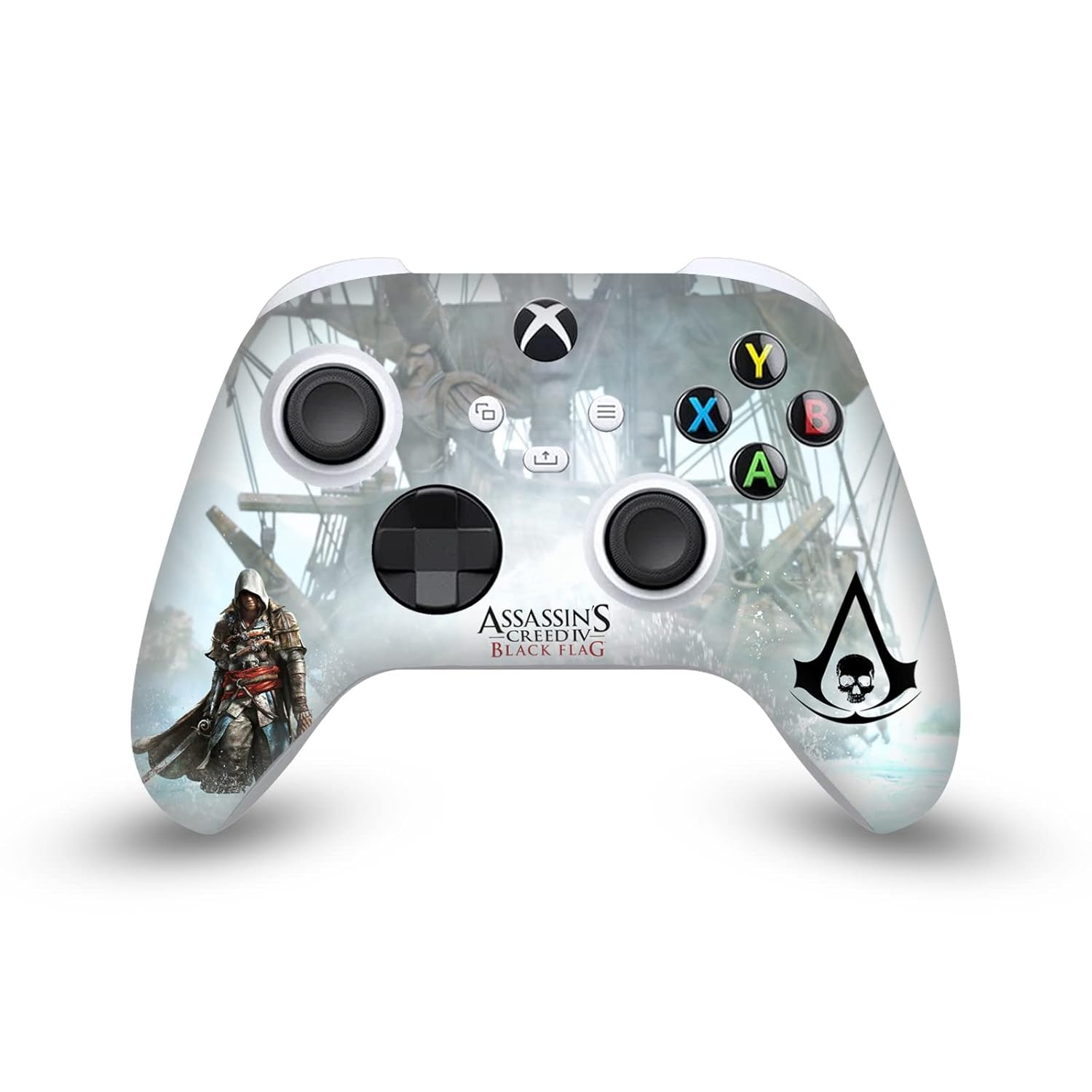 Head Case Designs Officially Licensed Assassin's Creed Edward Kenway Key Art Black Flag Graphics Game Console Wrap and Controller Skin Compatible With Xbox Series S Console & Controller Bundle