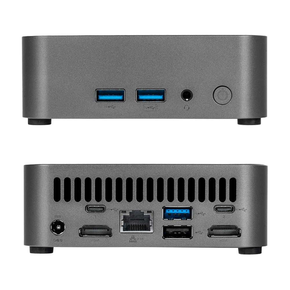 LenovoBaiying NUC13 Plus Mini PC con Intel Core i7-13620H, grafica UHD 64EU, supporto display Quad 4K, Dual Thunderbolt 4, 2.5G LAN, design compatto da 0,5 L per ufficio e business (Barebone)