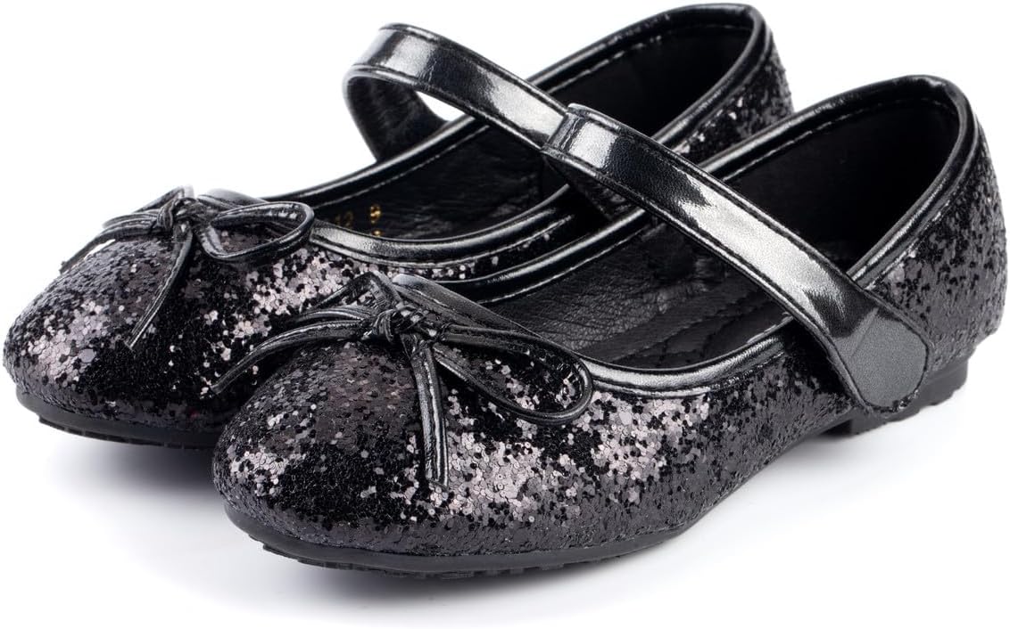 Nova Utopia Toddler Little Girls Dress Ballet Mary Jane Bow Flat Shoes