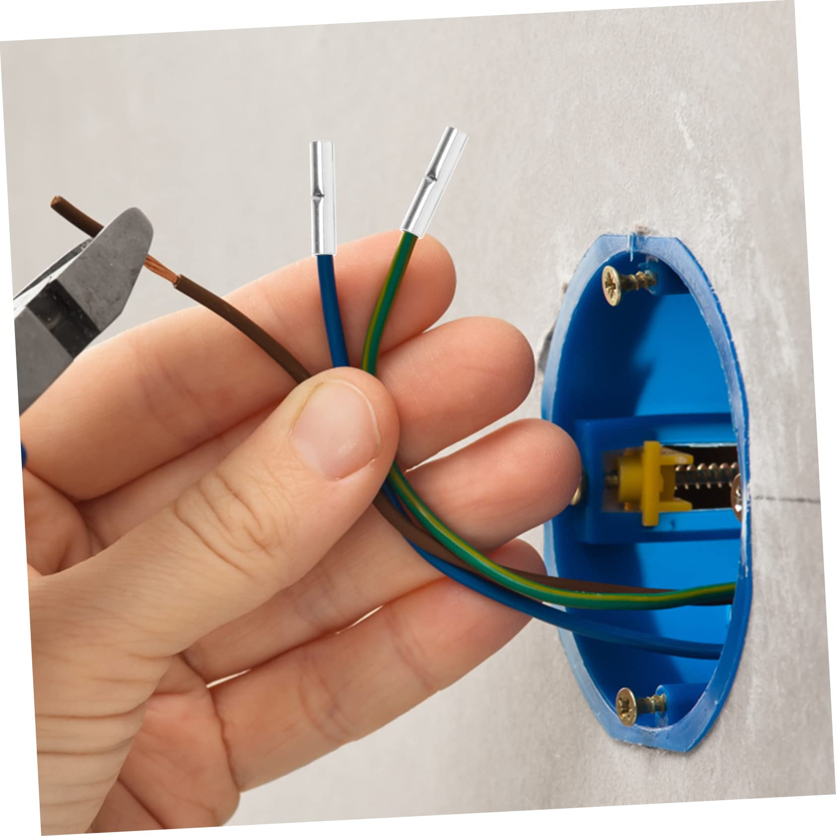 STOBAZA 200pcs Non Insulated Butt Connectors Kit Crimp Terminals for Wire Connections Electrical Connectors for Automotive and Use