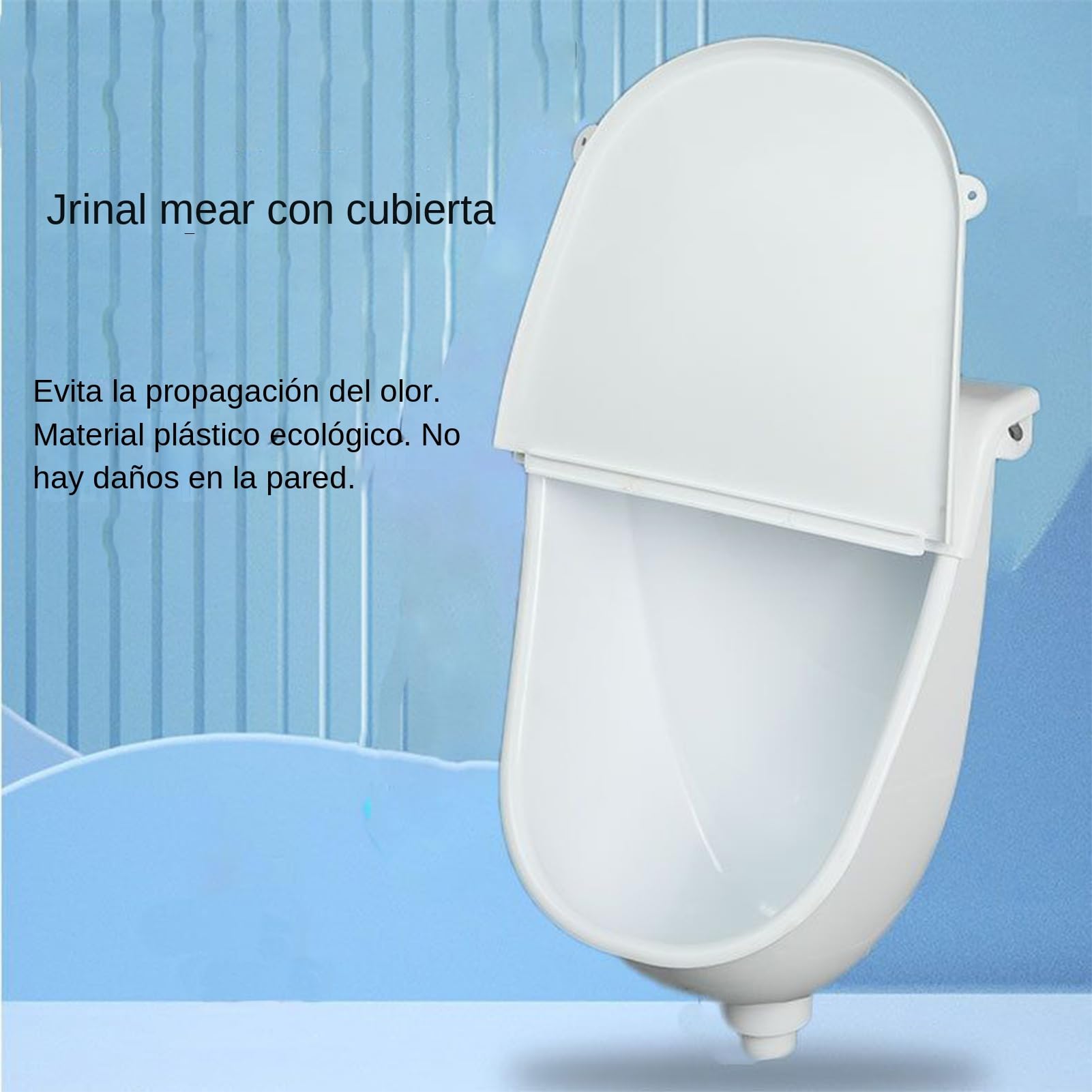 Orinatoio da parete per uomo, da bagno con coperchio