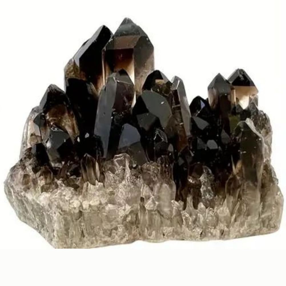 ITCLEYMDZV Black Raw Crystals, Large 150-300G Rough Stones Crystal for Tumbling, Cabbing, Fountain, Decoration, Polishing, Wire Wrapping, Wicca,300G