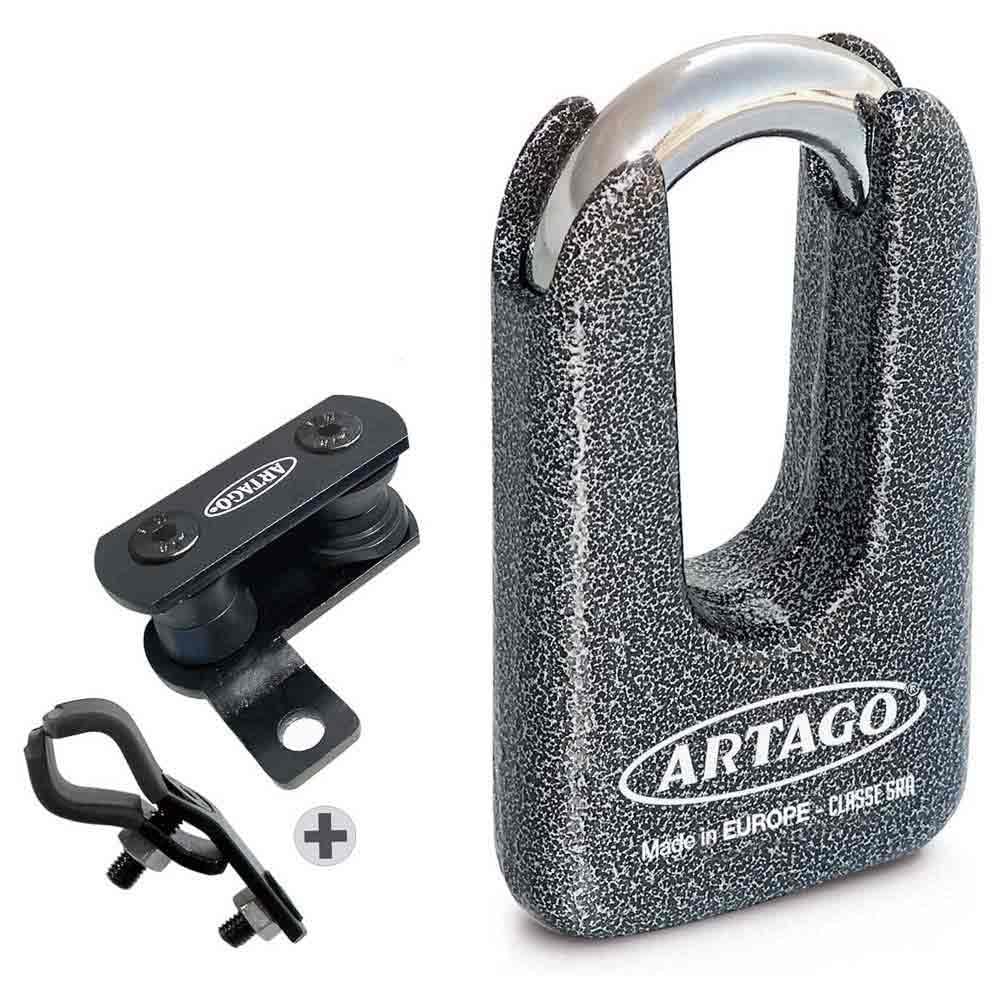 Artago 69T1 Pack Antivol Disque Haute Sécurité + Support pour BMW (R1250GS, R1200GS, F850GS, F800GS, F750GS, F700GS, G310GS, F900XR), Homologué SRA, Sold Secure Gold, ART4