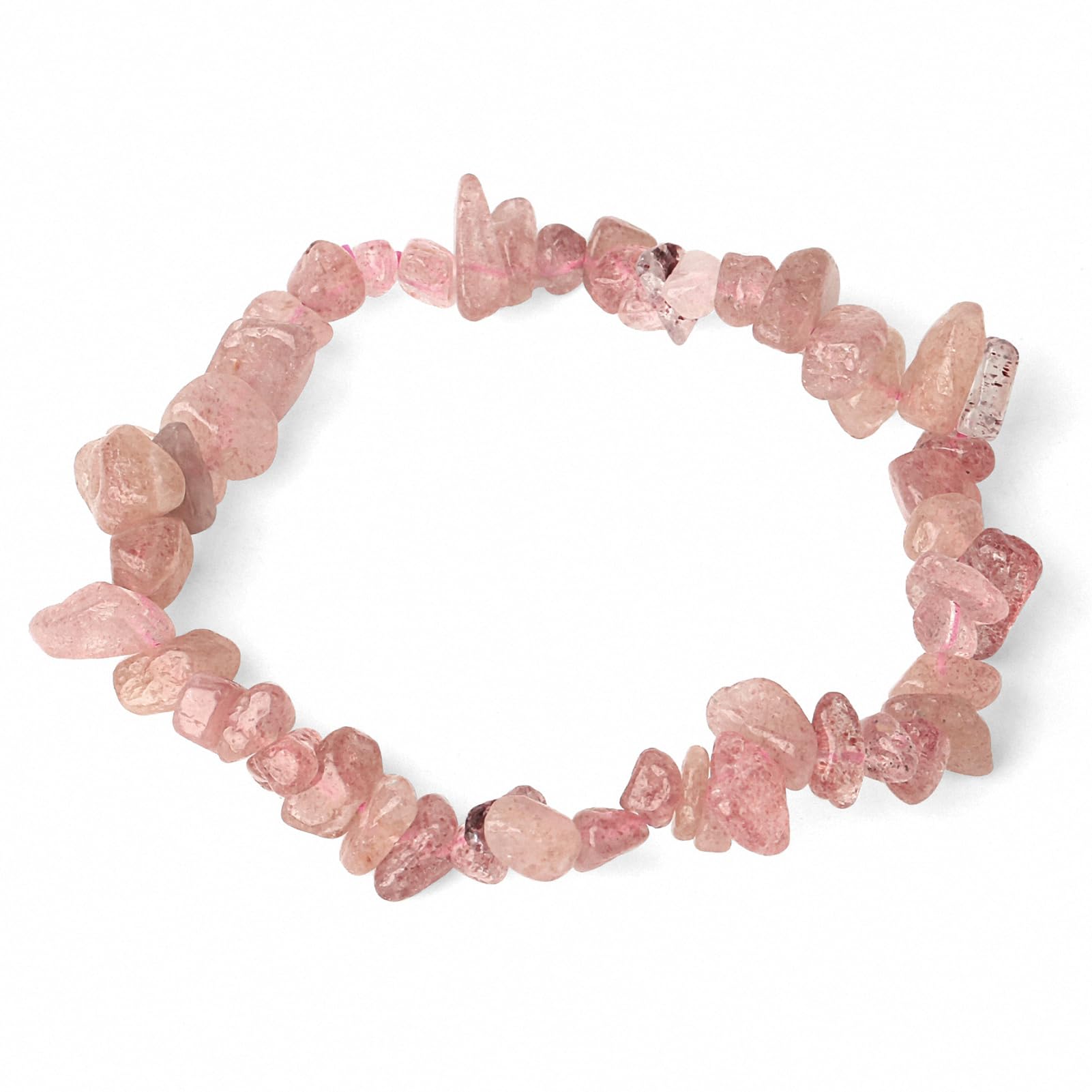 Xileg Irregular Chips Natural Stone Beads Crystal Quartz Gravel Stretch Bracelets Bangles for Women Girls