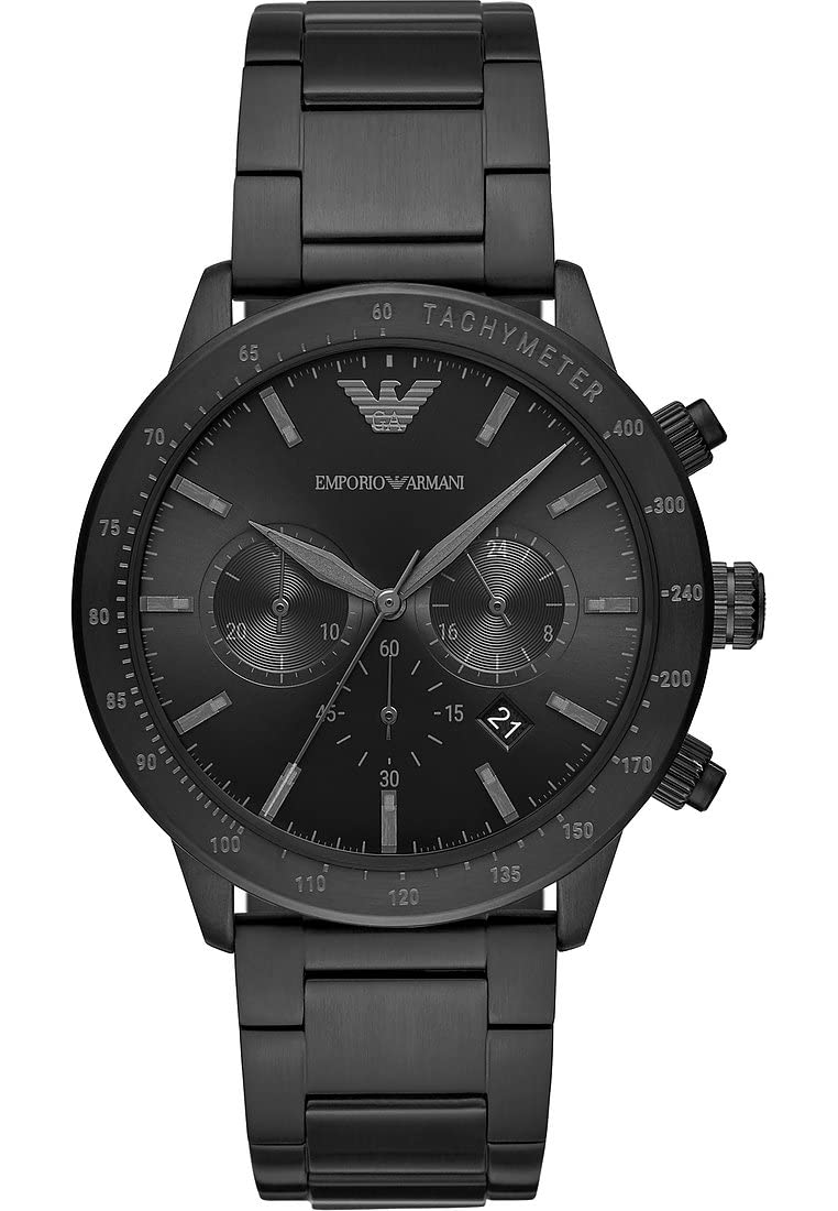 Emporio ArmaniEmporio Armani Watch for Men, Quartz 3 sub dial Chronograph Movement and 43mm Case Size with Stainless Steel Strap